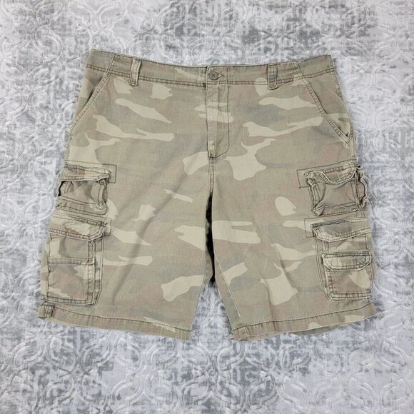 Ocean Pacific OP Cargo Shorts Mens 42 Green Camo Military Utility Skate Surf - Picture 1 of 8
